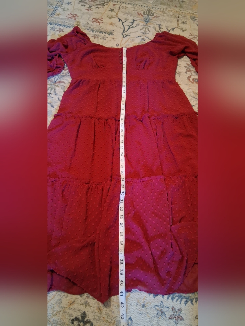 J.Crew Raspberry Tiered Midi Dress - Picture 4 of 5